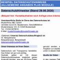 Bild 8 von Datenschutzhinweise  Art. 12 - 14 DSGVO